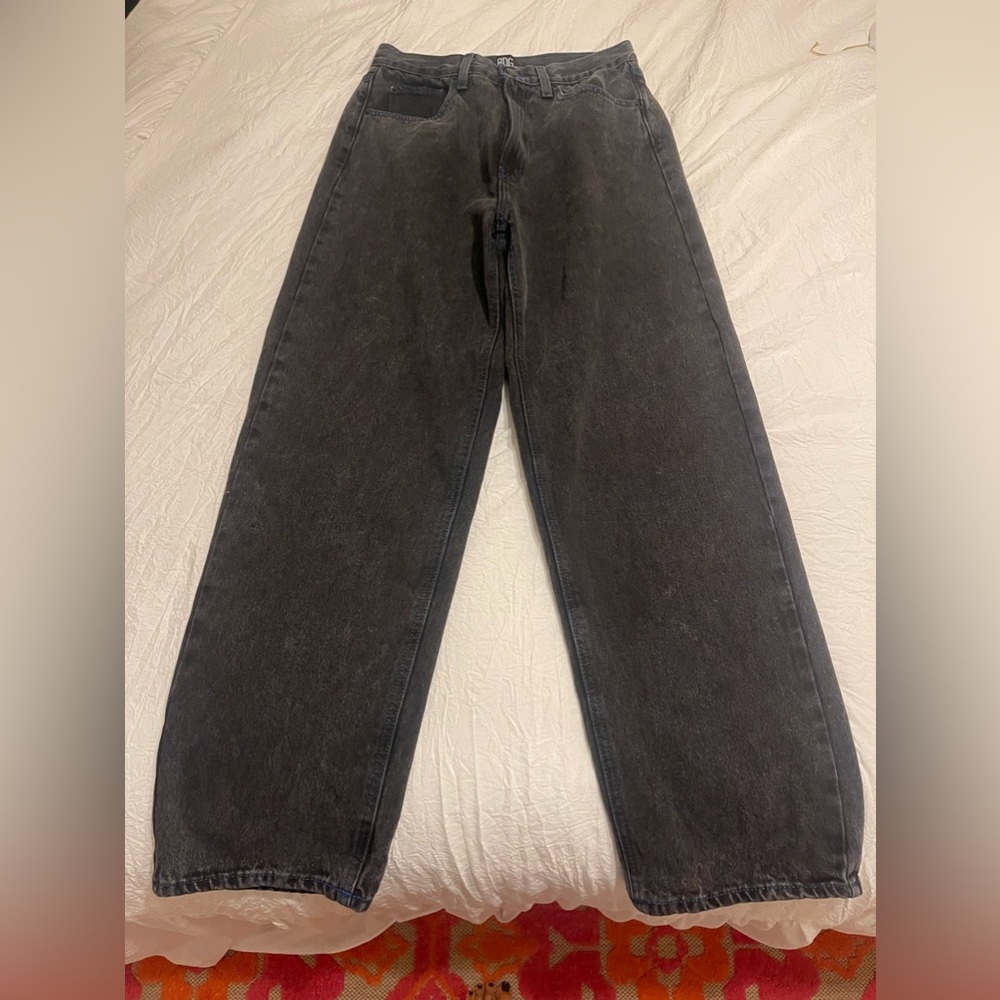 Black jeans, High rise, baggy pant